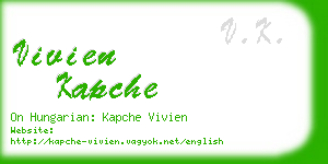 vivien kapche business card